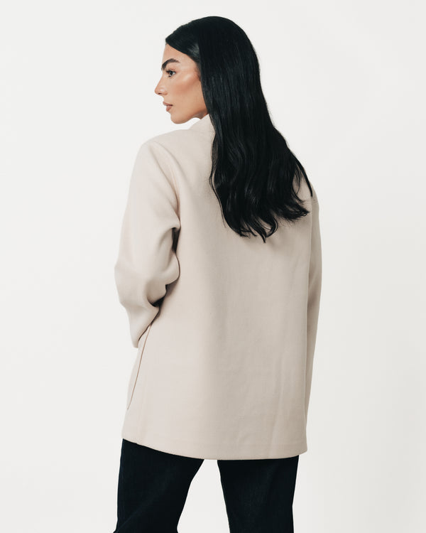 Classic Wool Jacket- Vanilla Beige