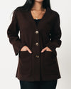 Classic Wool Jacket-Reddish Chocolate Brown