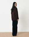 Classic Wool Jacket-Reddish Chocolate Brown