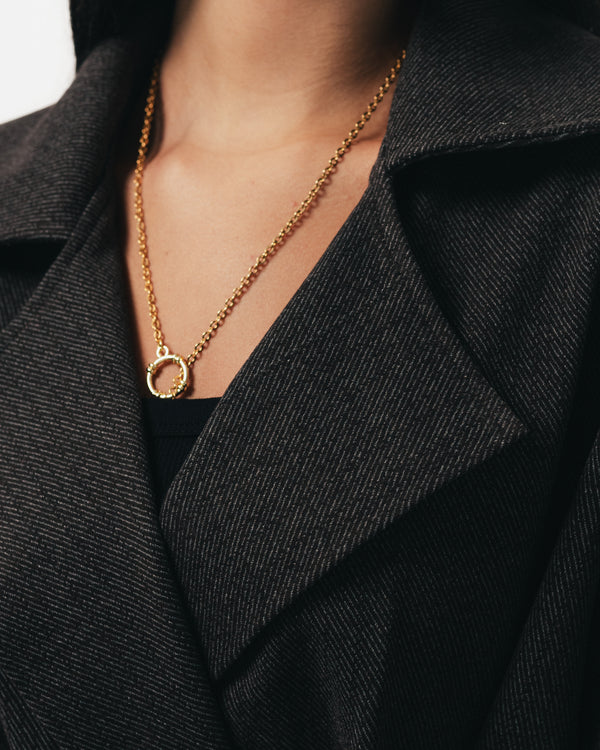 Smoky Brown Soft Denim Wrap Coat