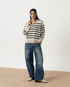 Striped Polo Sweater