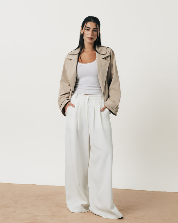 White Classic Pants