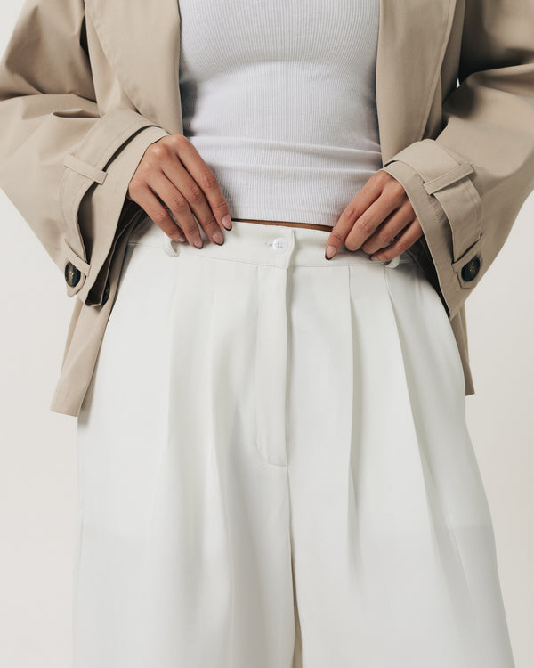White Classic Pants