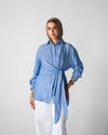 Luna Wrap Shirt - Sky blue