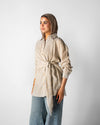 Luna Wrap Shirt - Sand Shell
