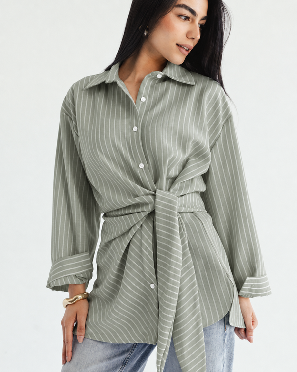 Luna Wrap Shirt - Olive
