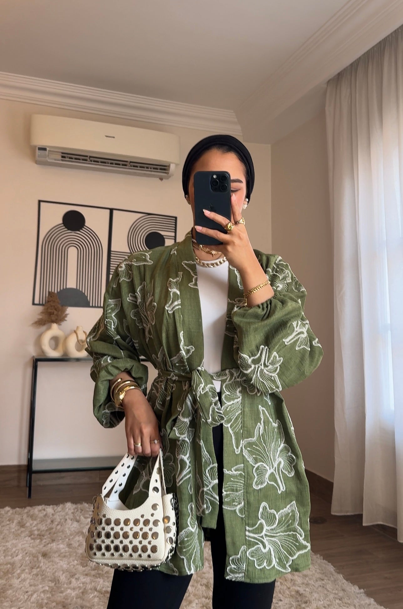 Fossil Blooms In Olive Green