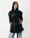 Black Padded Leather Jacket