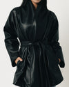 Black Padded Leather Jacket