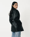 Black Padded Leather Jacket