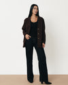 Classic Wool Jacket-Reddish Chocolate Brown