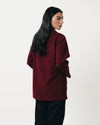 Classic Wool Jacket-Dark Cherry