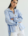 The Boss flora Embroidered shirt - Sky gold