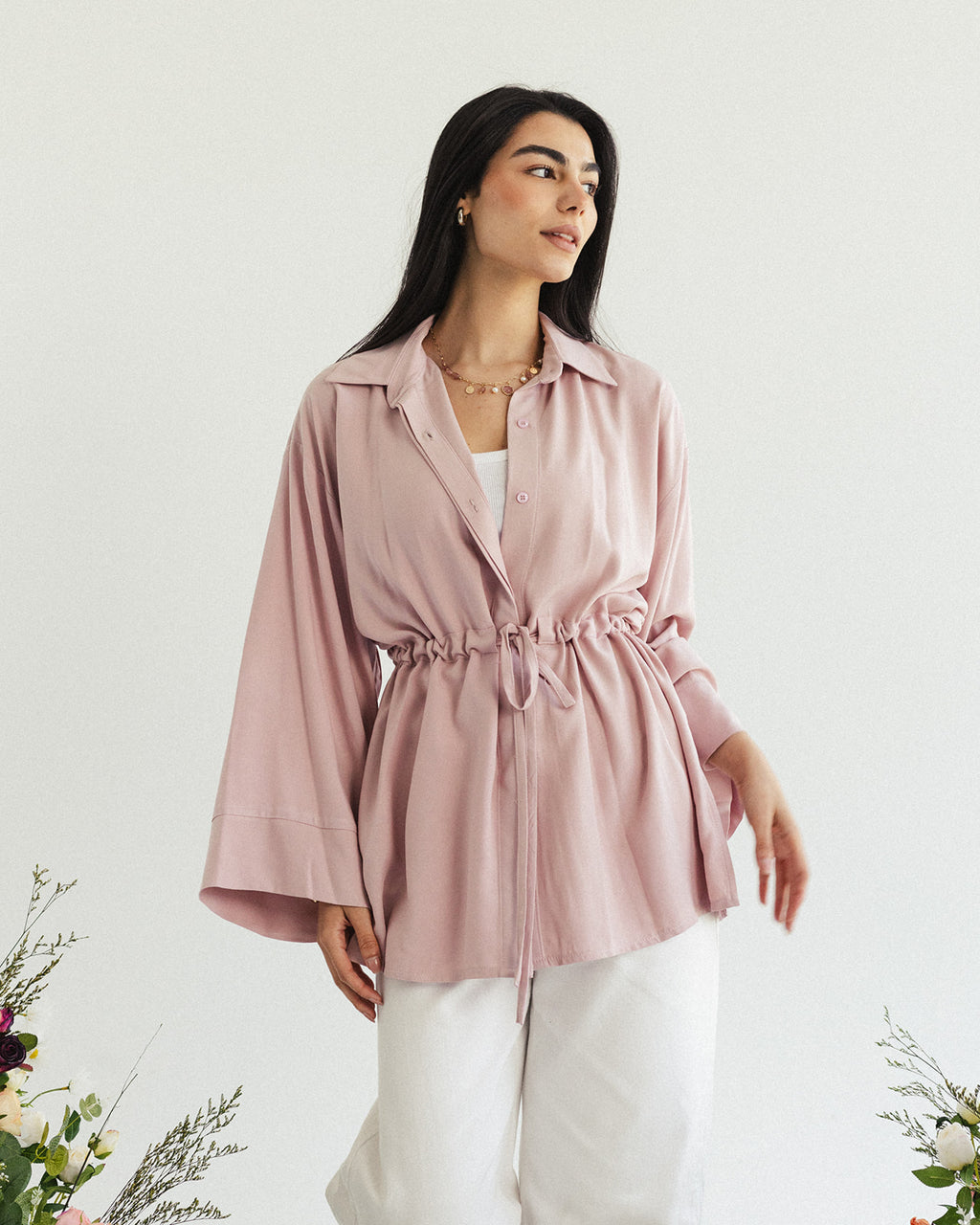 Cotton Petal Blouse - Rose water Limited