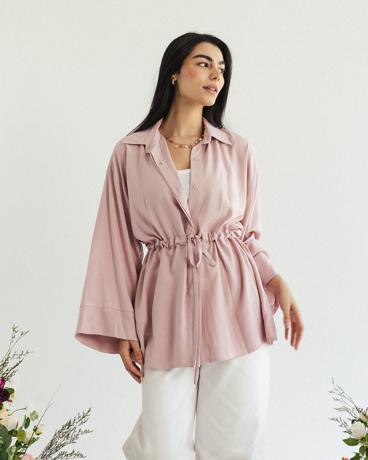 Cotton Petal Blouse - Rose water Limited