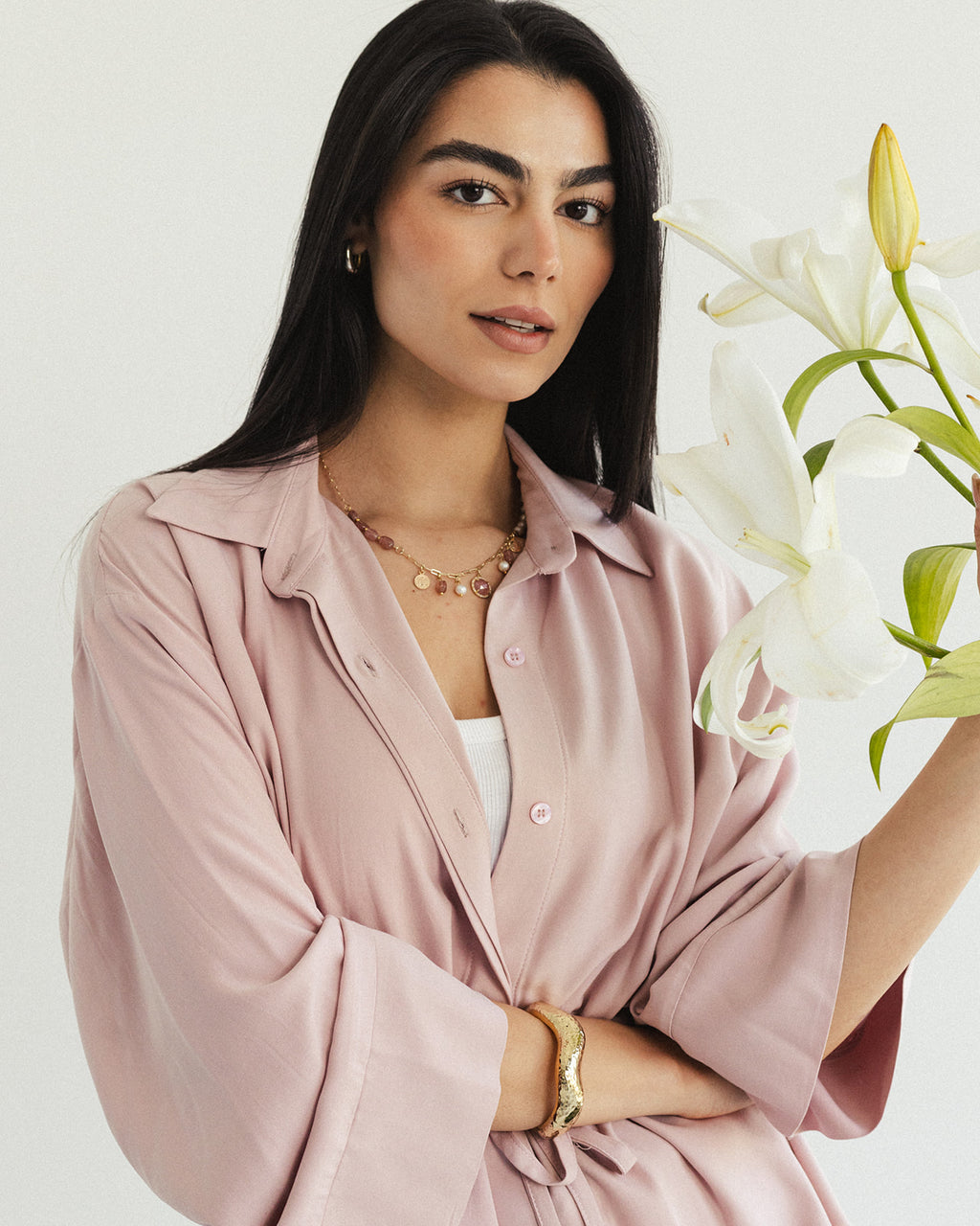 Cotton Petal Blouse - Rose water Limited