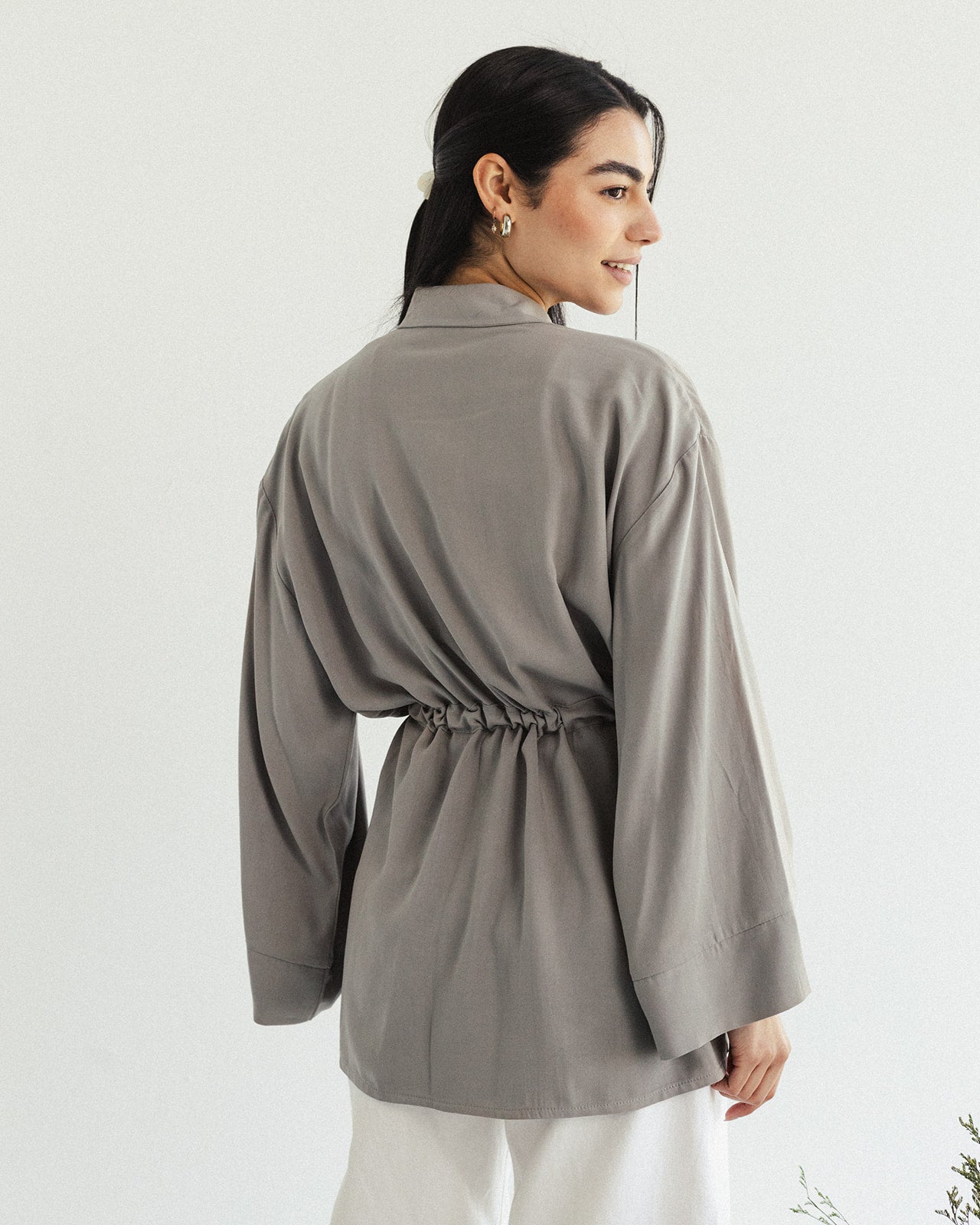 Cotton Petal Blouse - Stone mist Limited