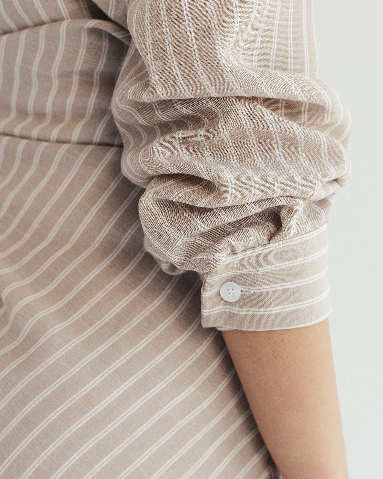 Luna Wrap Shirt - Sand Shell
