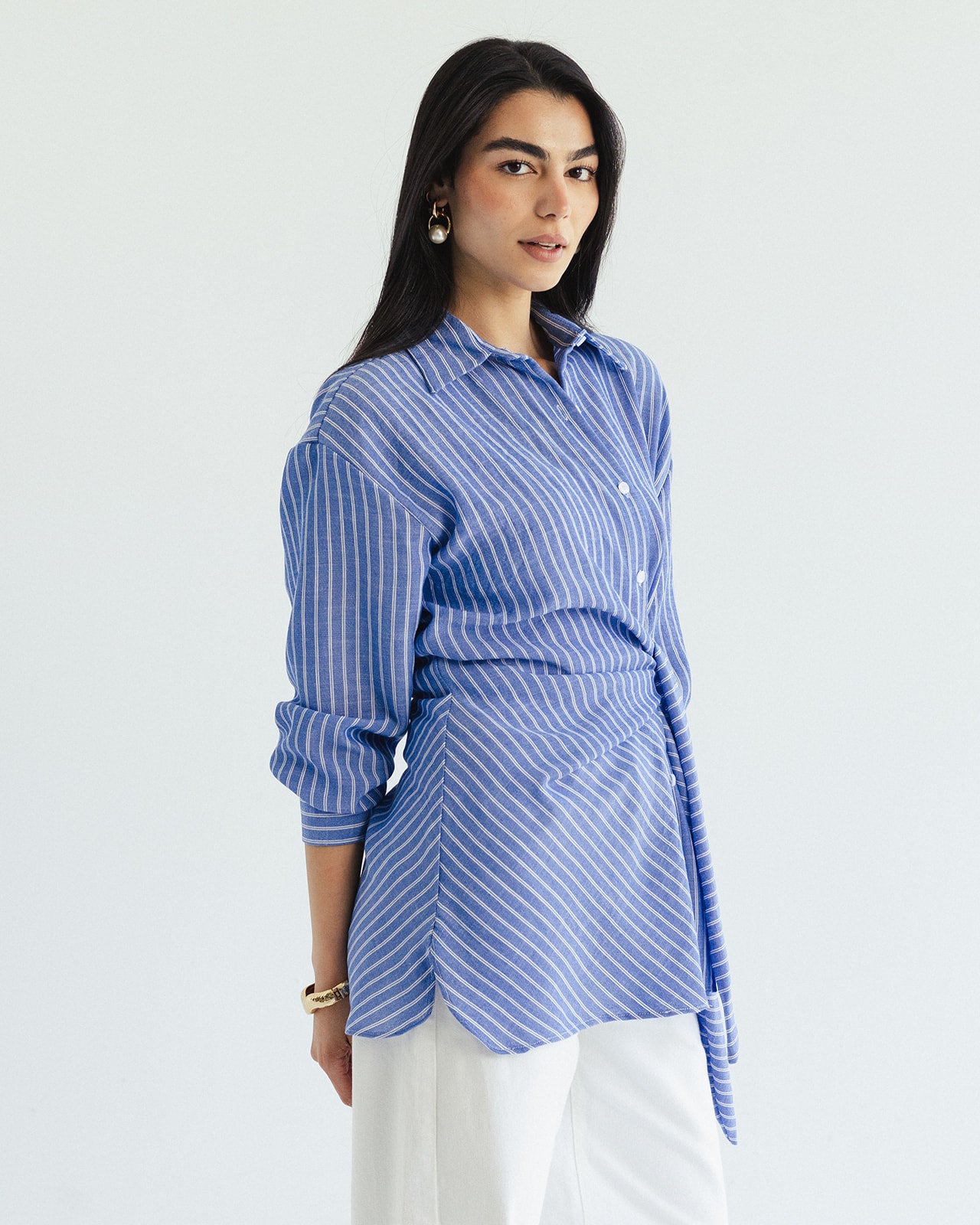 Luna Wrap Shirt - Sky blue