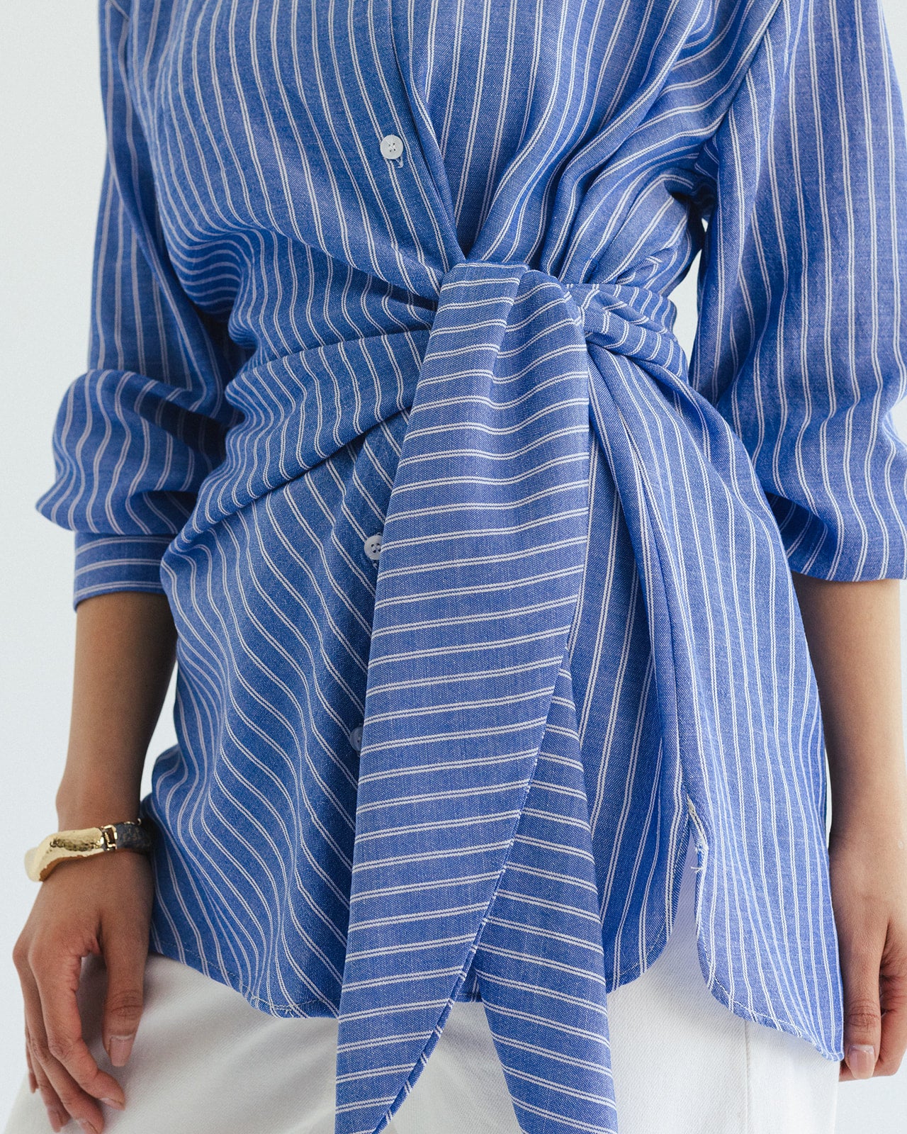 Luna Wrap Shirt - Sky blue