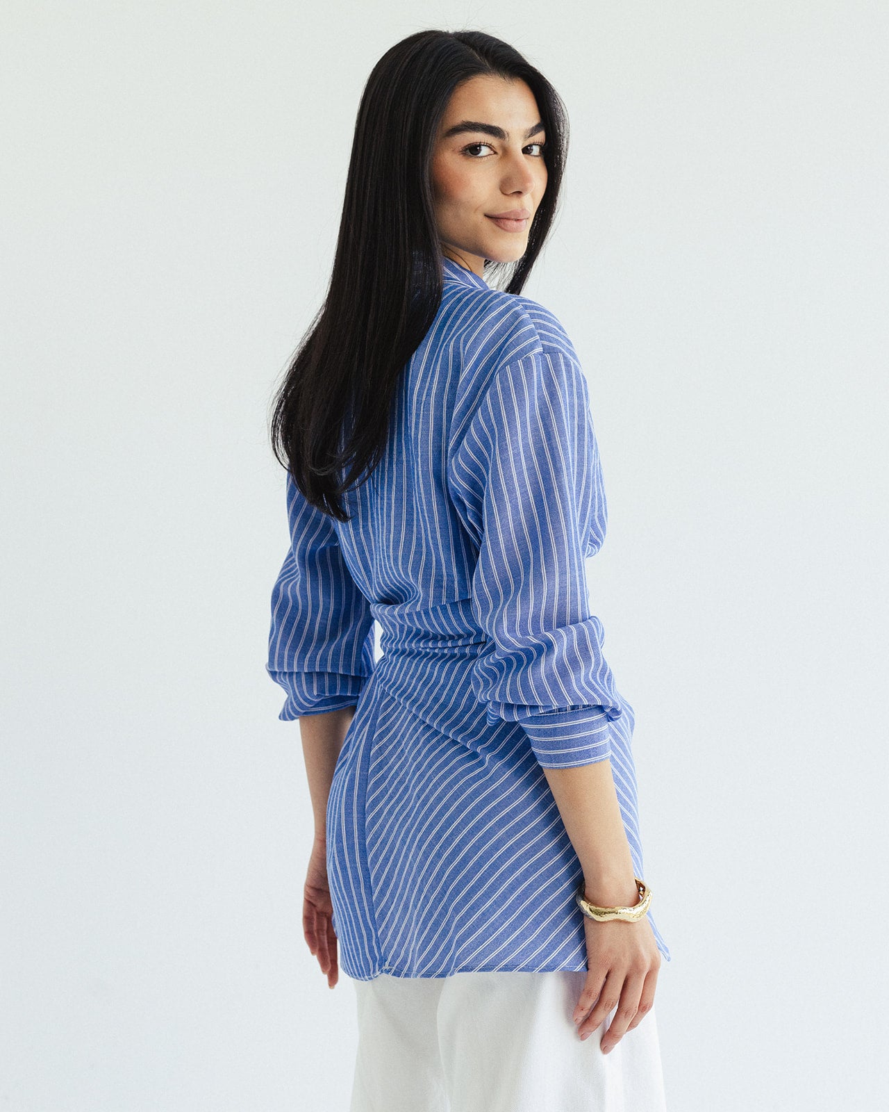 Luna Wrap Shirt - Sky blue