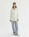 Cotton Petal Blouse - Pearl White
