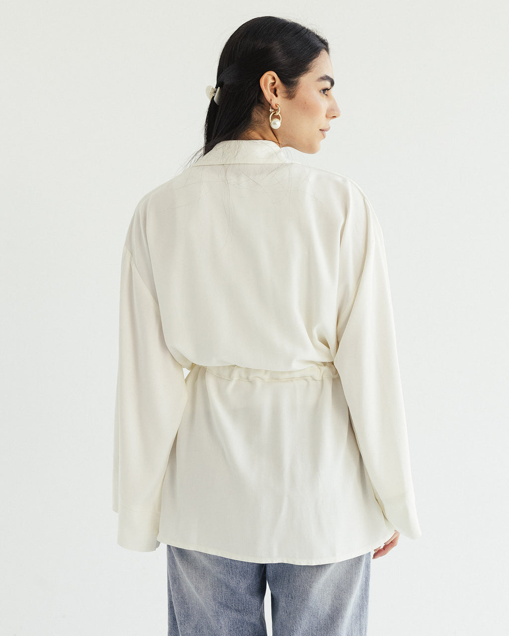 Cotton Petal Blouse - Pearl White