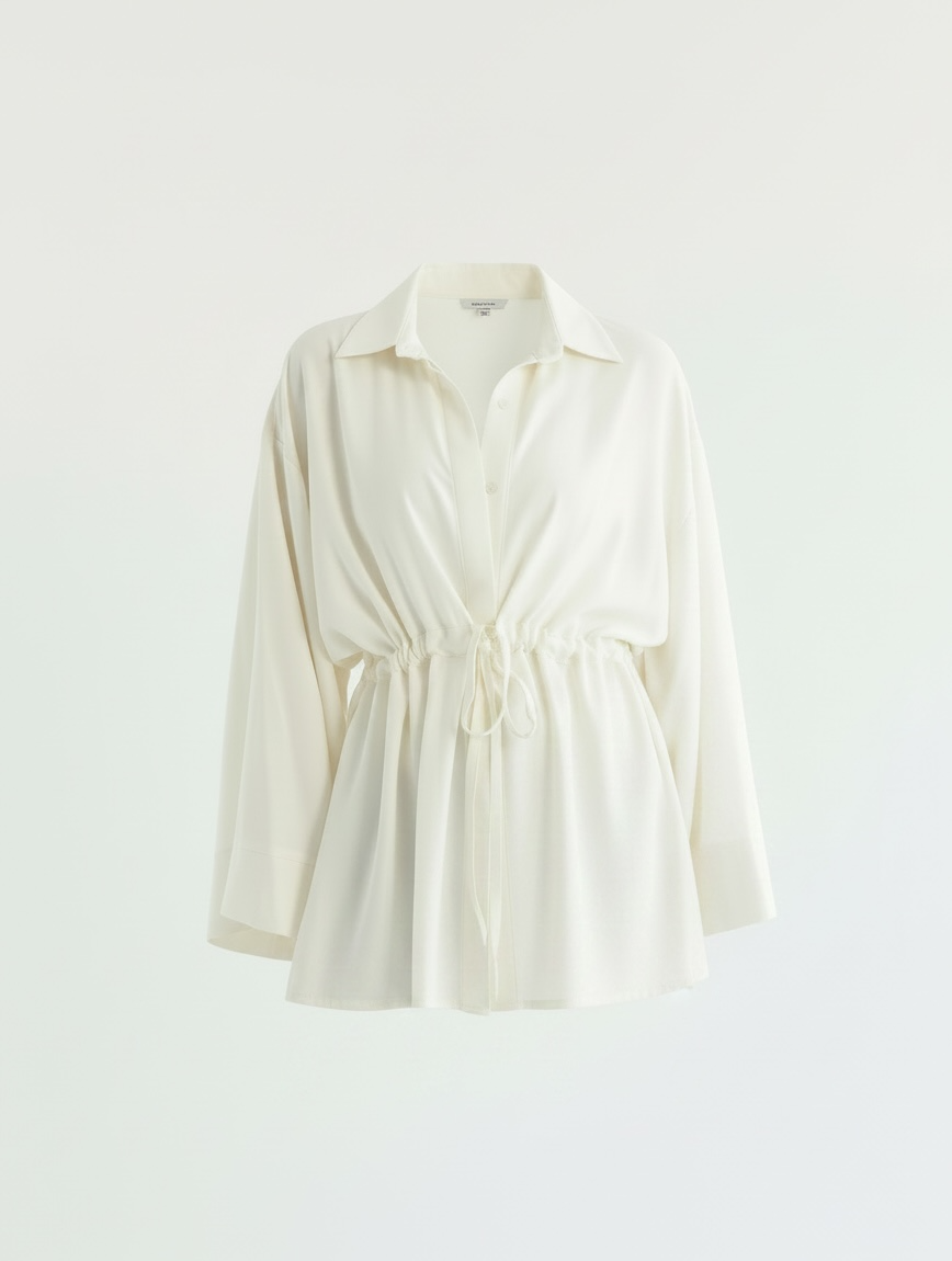 Cotton Petal Blouse - Pearl White