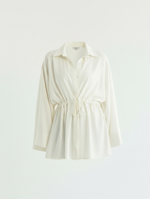 Cotton Petal Blouse - Pearl White