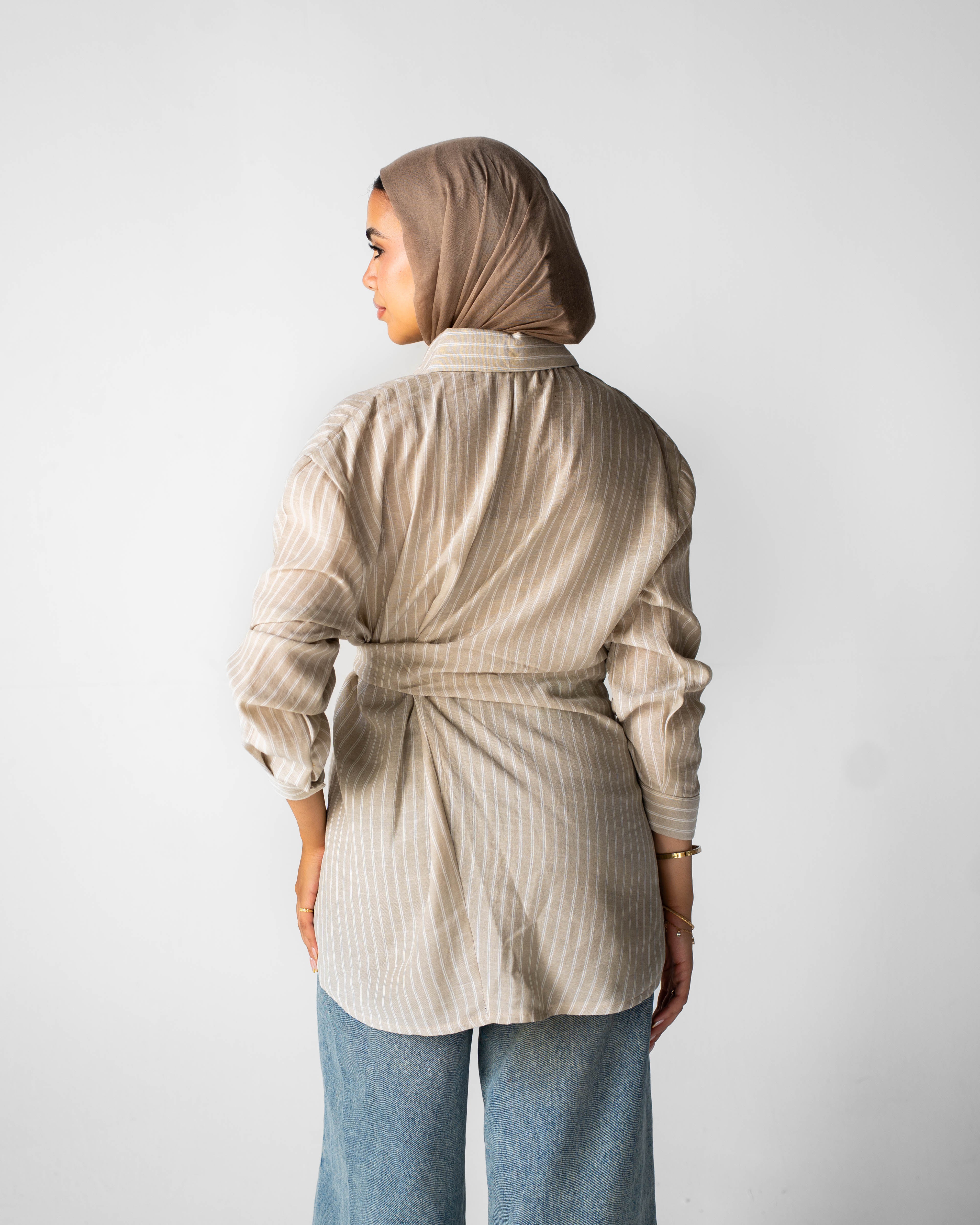 Luna Wrap Shirt - Sand Shell