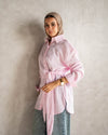 ‏ Luna Wrap Shirt - Dusty Rose