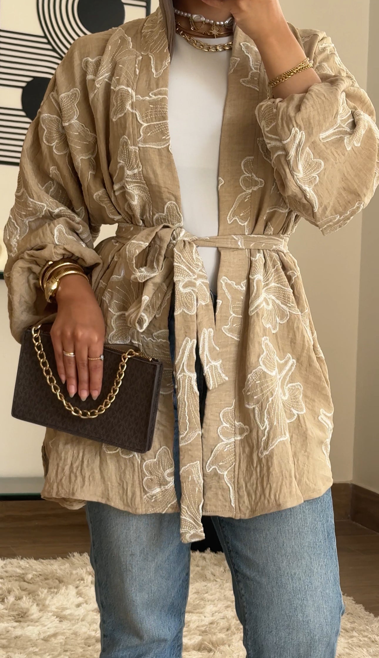 Fossil Blooms In Beige
