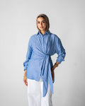 Luna Wrap Shirt - Sky blue