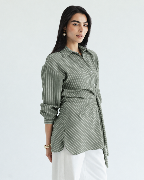 Luna Wrap Shirt - Olive