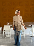 Ruby Wrap Shirt in Beige