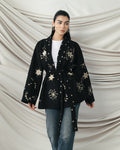The Midnight Galaxy Embroidered Wrap Jacket