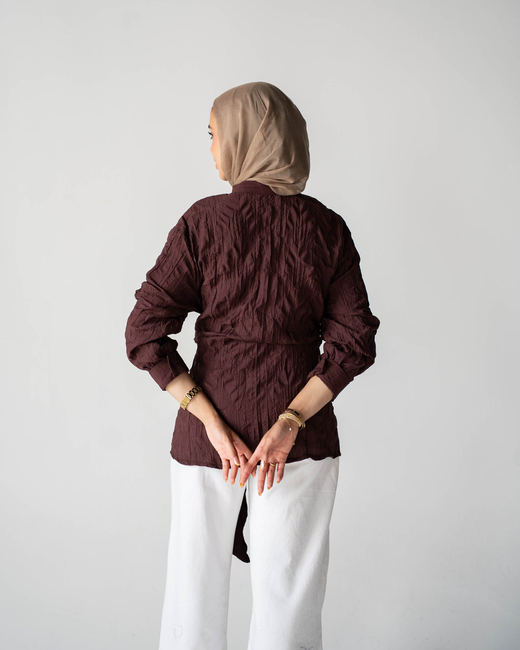 Ruby warp  shirt in Burgundy