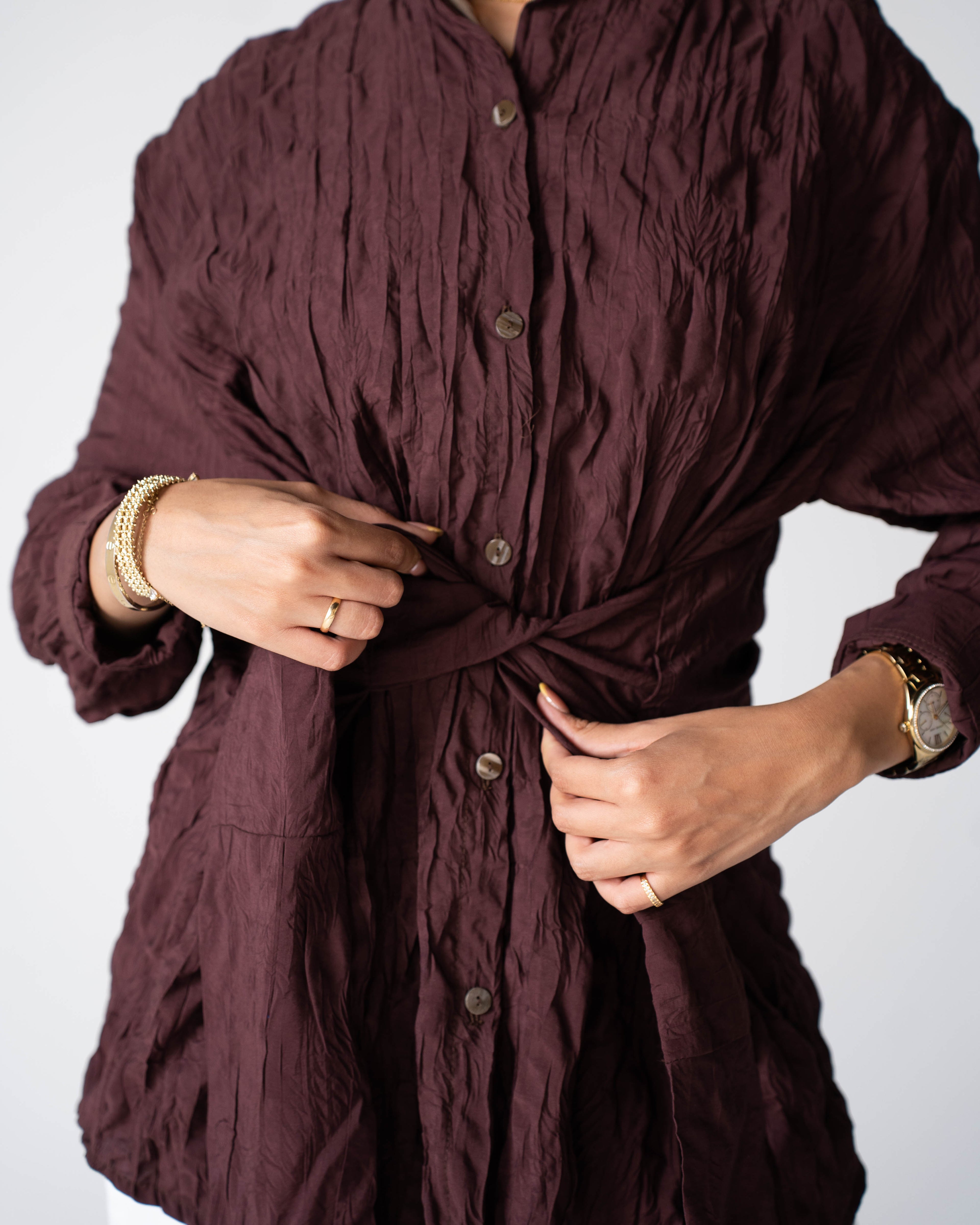 Ruby warp  shirt in Burgundy