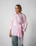 ‏ Luna Wrap Shirt - Dusty Rose