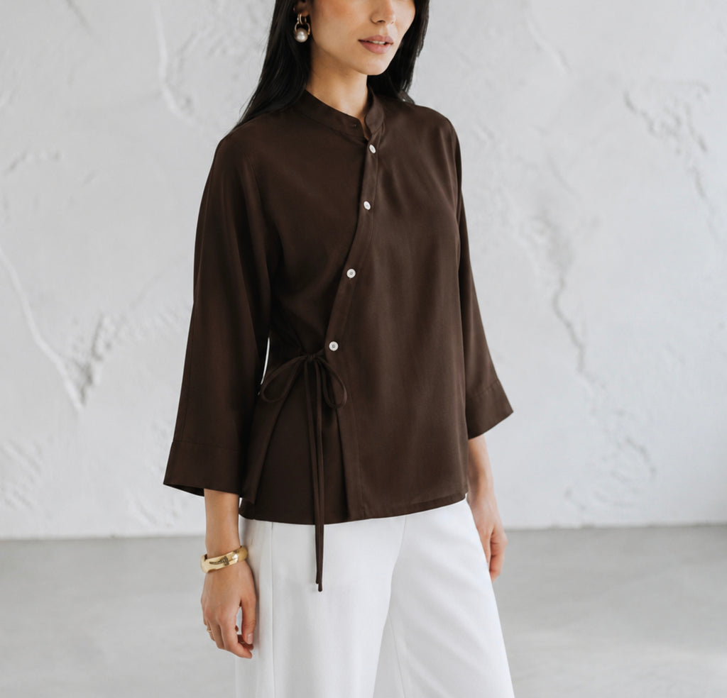 Side Tie Button Shirt