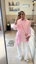‏ Luna Wrap Shirt - Dusty Rose