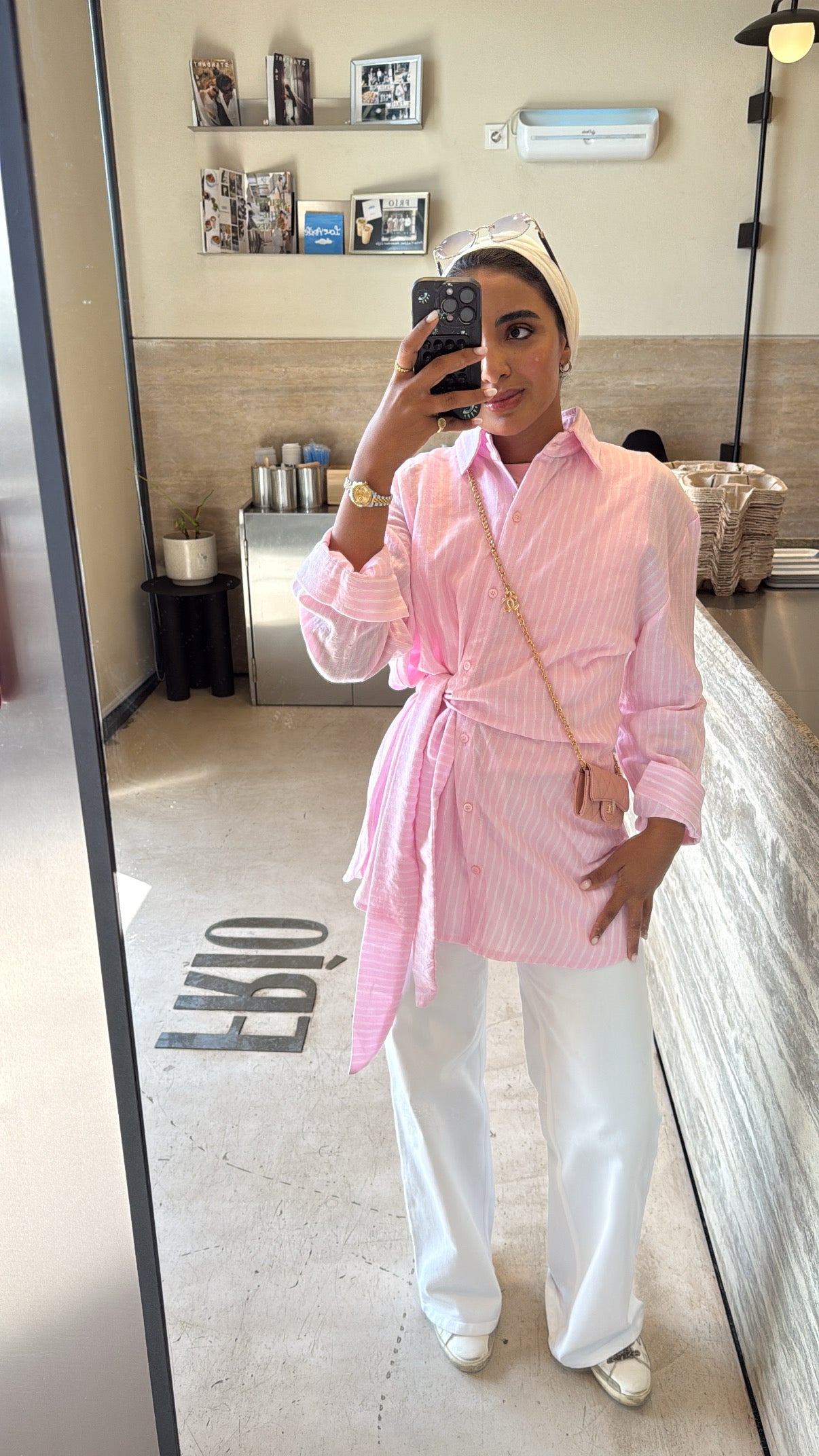 ‏ Luna Wrap Shirt - Dusty Rose