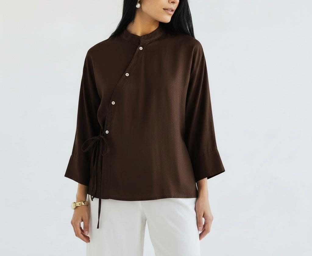 Side Tie Button Shirt