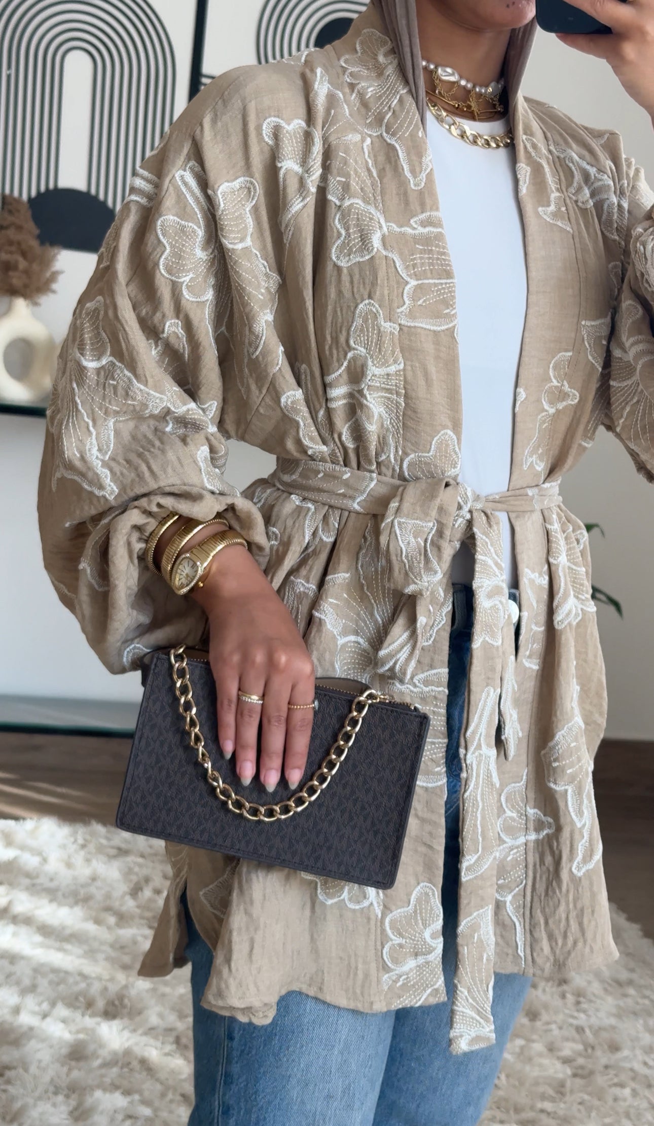 Fossil Blooms In Beige