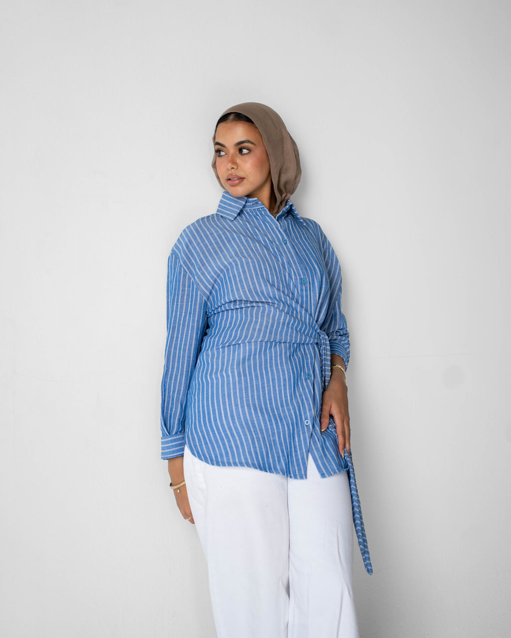 Luna Wrap Shirt - Sky blue