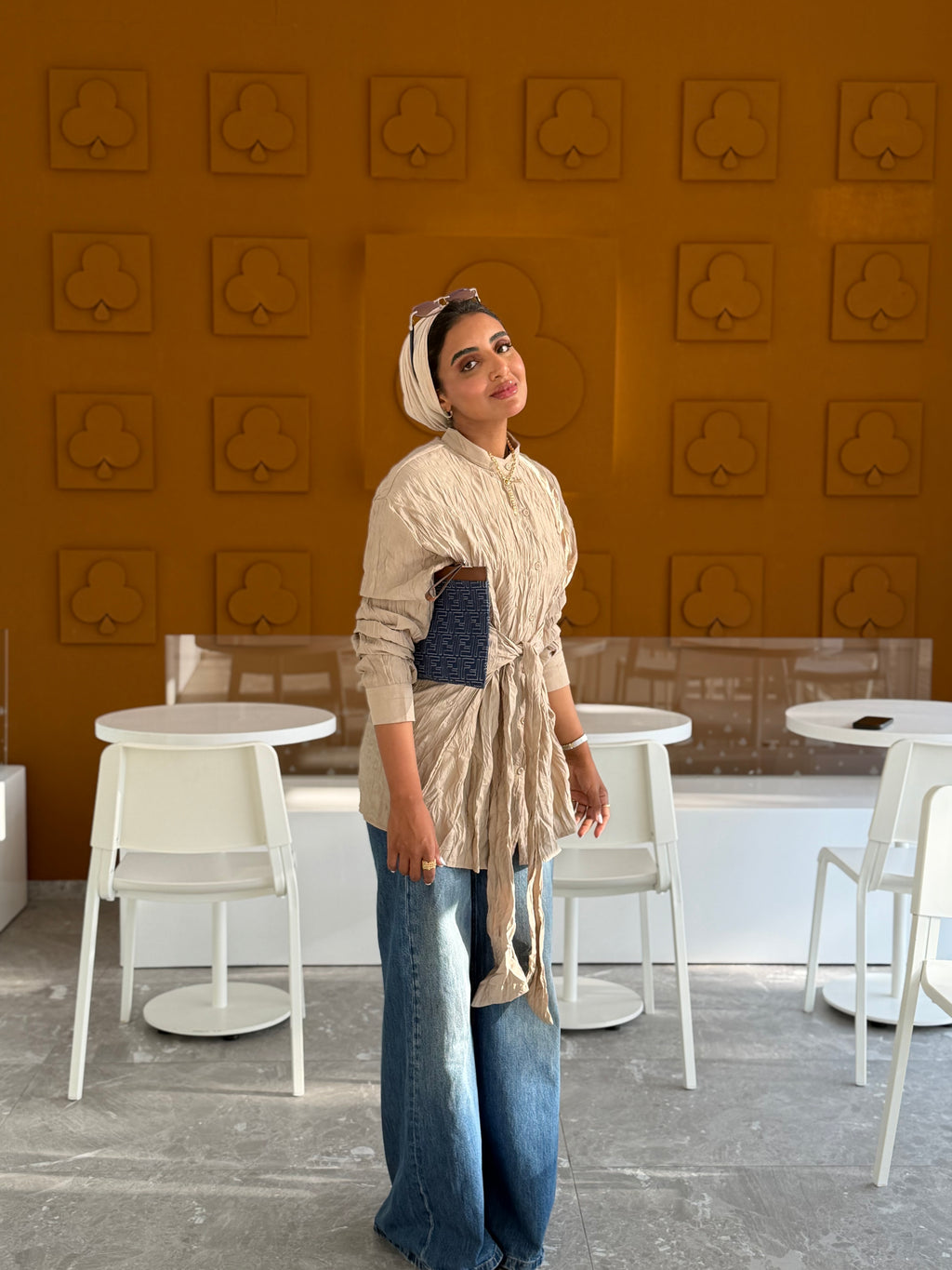 Ruby Wrap Shirt in Beige