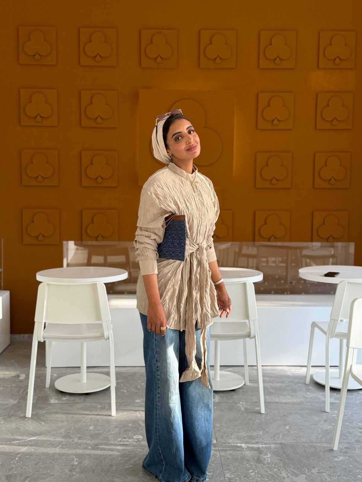 Ruby Wrap Shirt in Beige