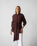 Ruby warp  shirt in Burgundy
