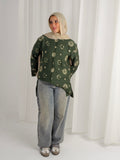 Athena Embroidered Sweater - Olive