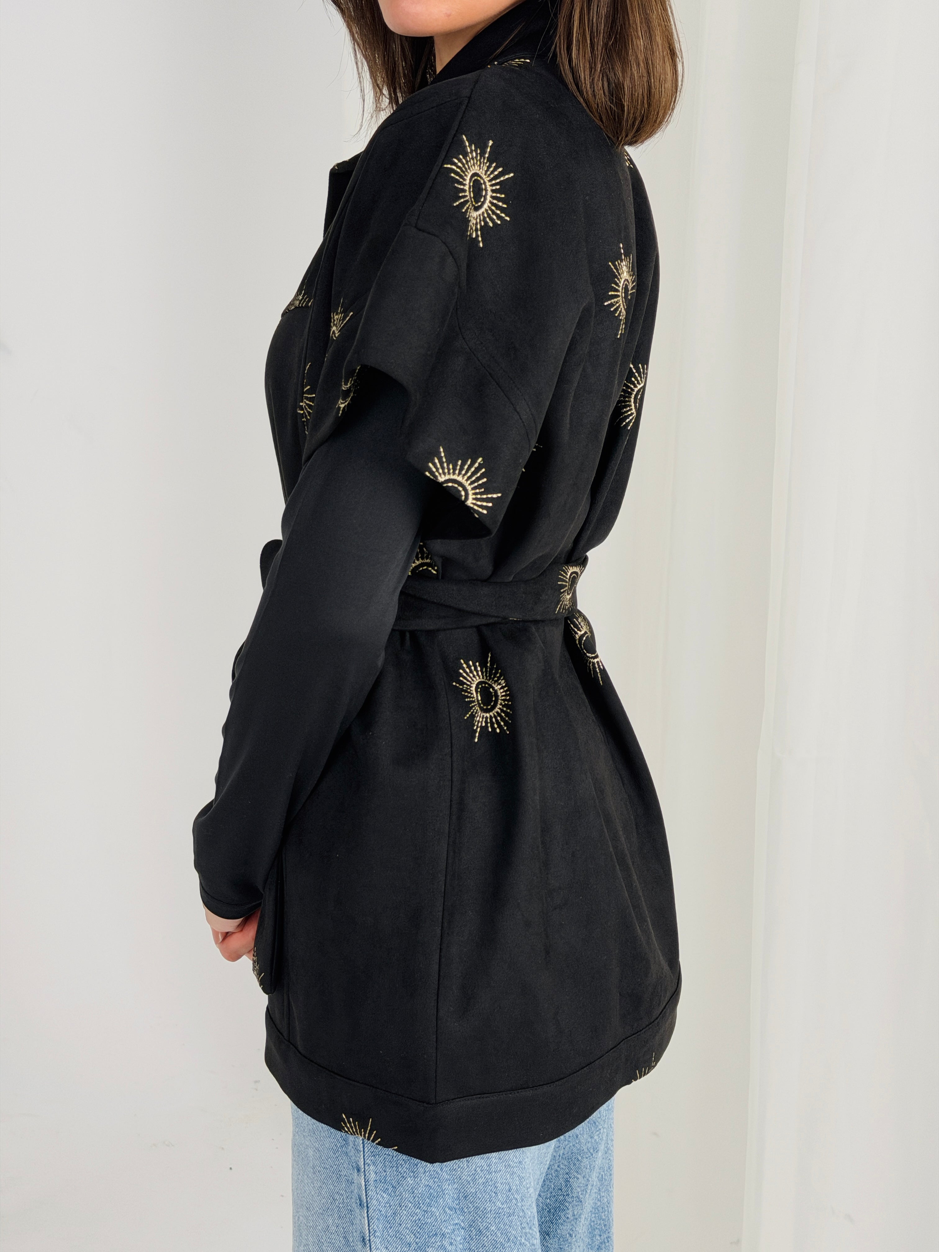 Royal Aton Embroidered Vest - Black